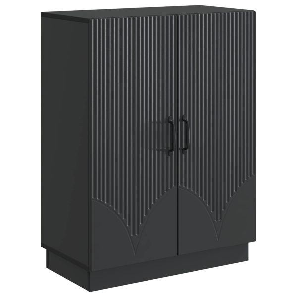 Служебен шкаф Черно 66 x 34,5 x 87 см Инженерна дървесина