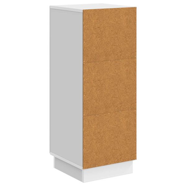 Служебен шкаф Бял гланц 33 x 34,5 x 87 см Инженерна дървесина