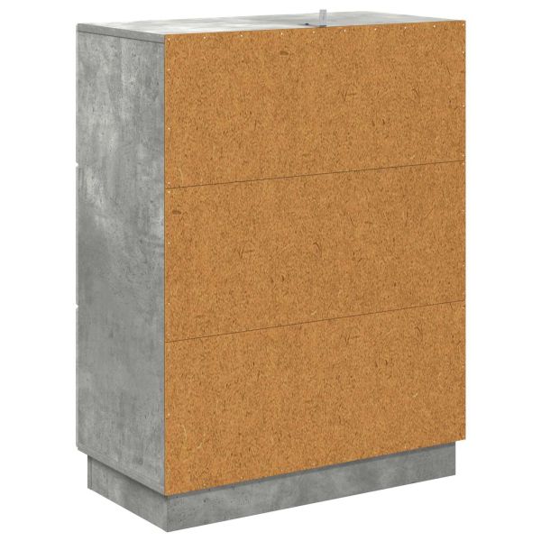 Чекмеджетен шкаф Бетонно сиво 66 x 34,5 x 87 см