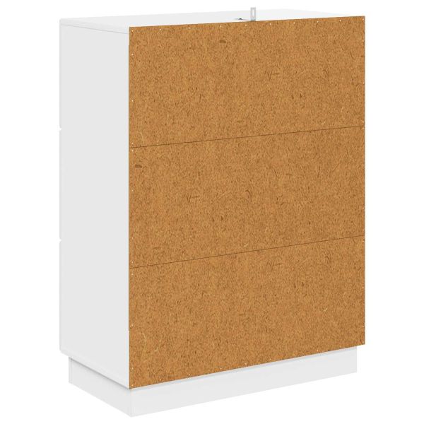 Чекмеджетен шкаф Бял гланц 66 x 34,5 x 87 см