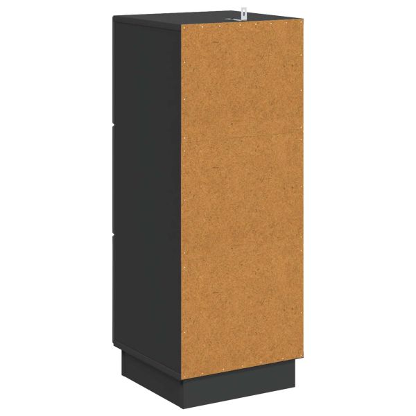 Чекмеджетен шкаф Черно 33 x 34,5 x 87 см Инженерна дървесина