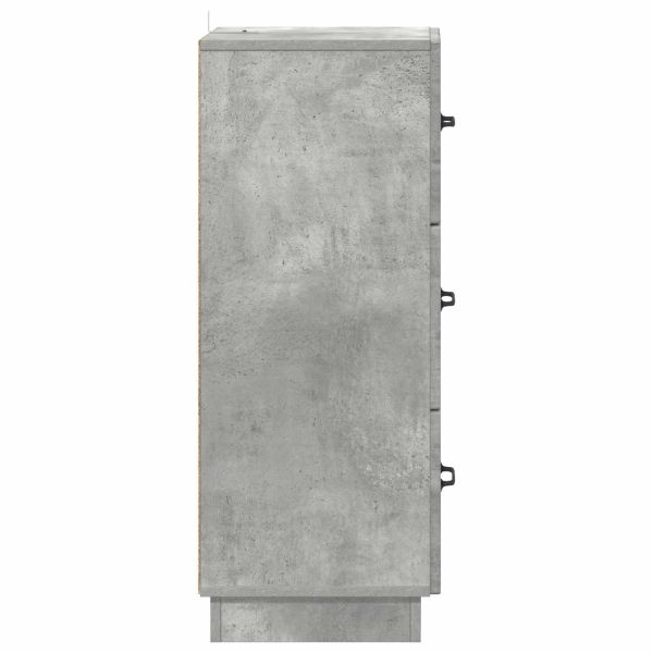Чекмеджетен шкаф Бетонно сиво 33 x 34,5 x 87 см