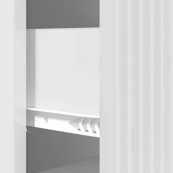 Чекмеджетен шкаф Бял гланц 33 x 34,5 x 87 см