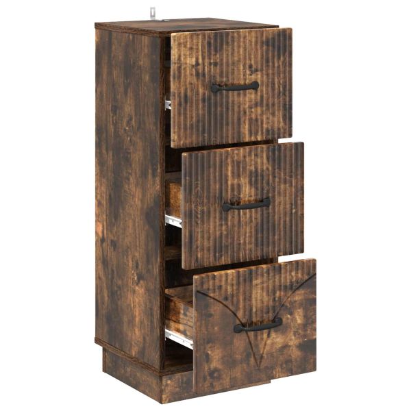 Чекмеджетен шкаф Опушен дъб 33 x 34,5 x 87 см