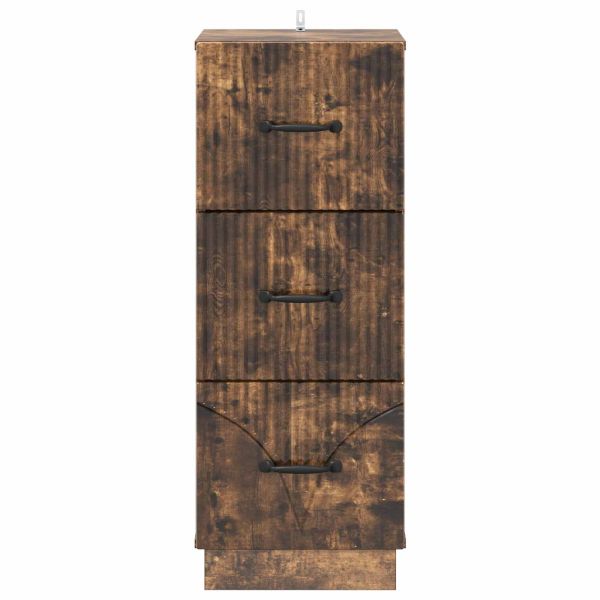 Чекмеджетен шкаф Опушен дъб 33 x 34,5 x 87 см