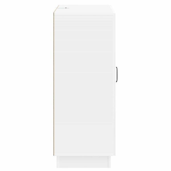 Служебен шкаф Бял гланц 66 x 34,5 x 87 см Инженерна дървесина