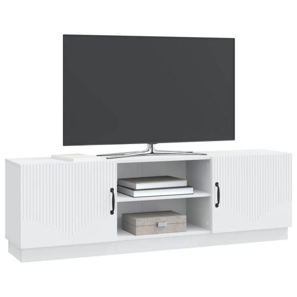 ТВ шкаф Бяло 150 x 31 x 47 см Инженерна дървесина