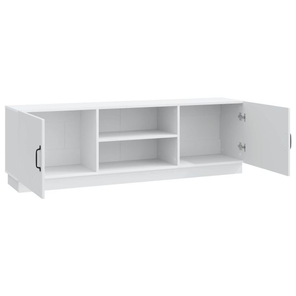 ТВ шкаф Бяло 150 x 31 x 47 см Инженерна дървесина