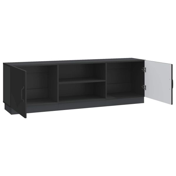 ТВ шкаф Черно 150 x 31 x 47 см Инженерна дървесина