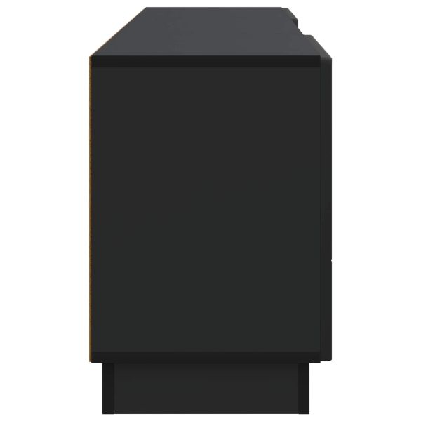 ТВ шкаф Черно 150 x 31 x 47 см Инженерна дървесина