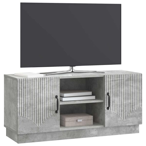 ТВ шкаф Бетонно сиво 102 x 34,5 x 47 см Инженерна дървесина