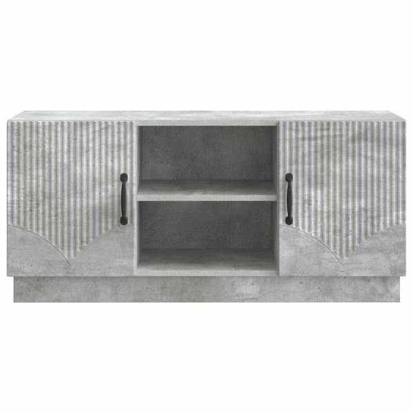 ТВ шкаф Бетонно сиво 102 x 34,5 x 47 см Инженерна дървесина