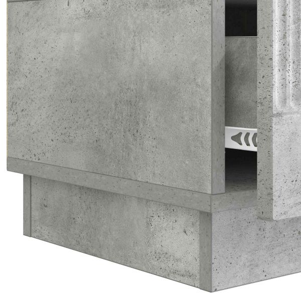 ТВ шкаф Бетонно сиво 147 x 34,5 x 27 см Инженерна дървесина
