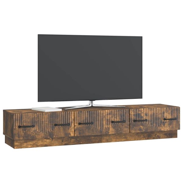 ТВ шкаф Опушен дъб 147 x 34,5 x 27 см Инженерна дървесина