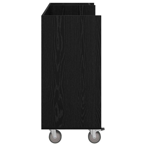 Голф шкаф с колело Едноцветен Черния дъб 120 x 45 x 98 см