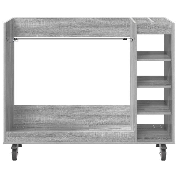 Голф шкаф с колело Едноцветен Сив Сонома 120 x 45 x 98 см