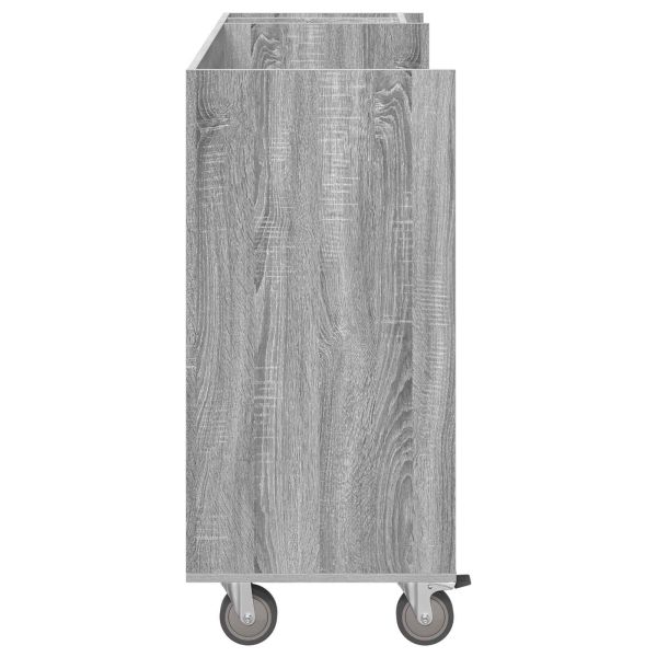 Голф шкаф с колело Едноцветен Сив Сонома 120 x 45 x 98 см