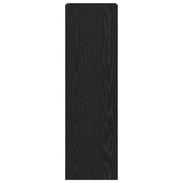 Стойка за растения с рафт 2 pcs Черен Дъб 30 x 30 x 100 см
