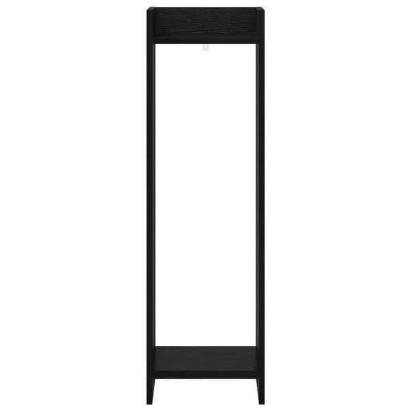 Стойка за растения с рафт 2 pcs Черен Дъб 30 x 30 x 100 см