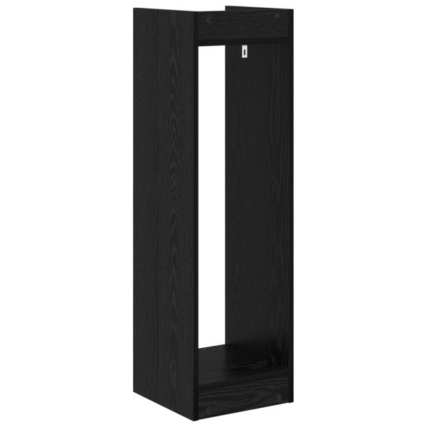 Стойка за растения с рафт 2 pcs Черен Дъб 30 x 30 x 100 см