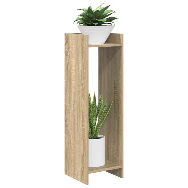 Стойка за растения с рафт 2 pcs Сонома дъб 30 x 30 x 100 см