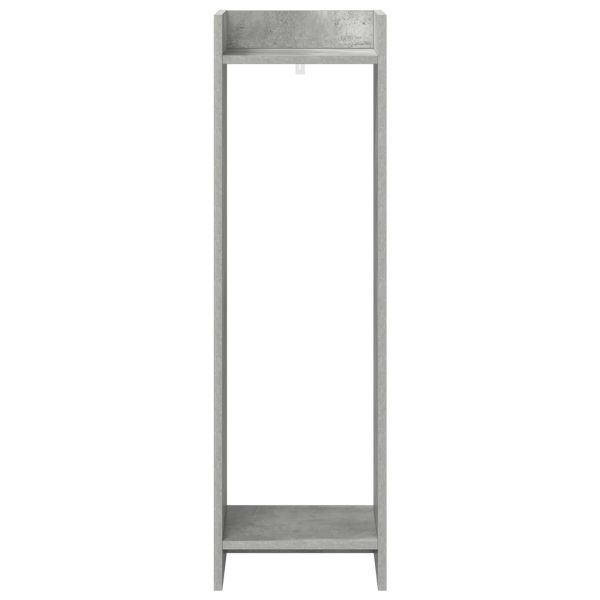 Стойка за растения с рафт 2 pcs Бетонно Сиво 30 x 30 x 100 см