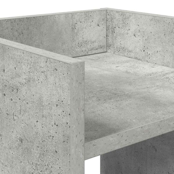 Стойка за растения с рафт 2 pcs Бетонно Сиво 30 x 30 x 100 см