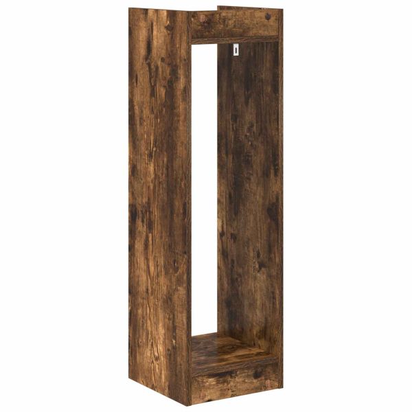 Стойка за растения с рафт 2 pcs Пушена Дъб 30 x 30 x 100 см