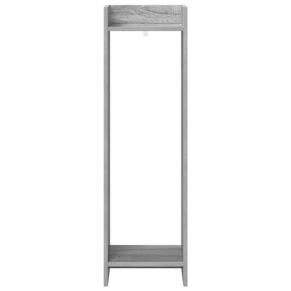 Стойка за растения с рафт 2 pcs Сиво Сонома 30 x 30 x 100 см