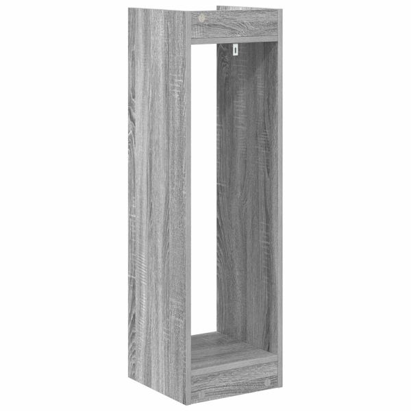 Стойка за растения с рафт 2 pcs Сиво Сонома 30 x 30 x 100 см