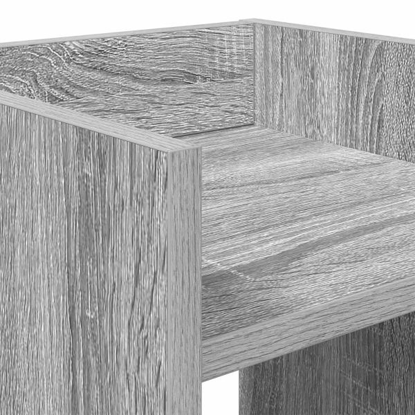 Стойка за растения с рафт 2 pcs Сиво Сонома 30 x 30 x 100 см