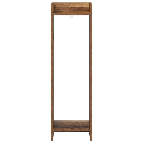 Стойка за растения с рафт 2 pcs Старо дърво 30 x 30 x 100 см