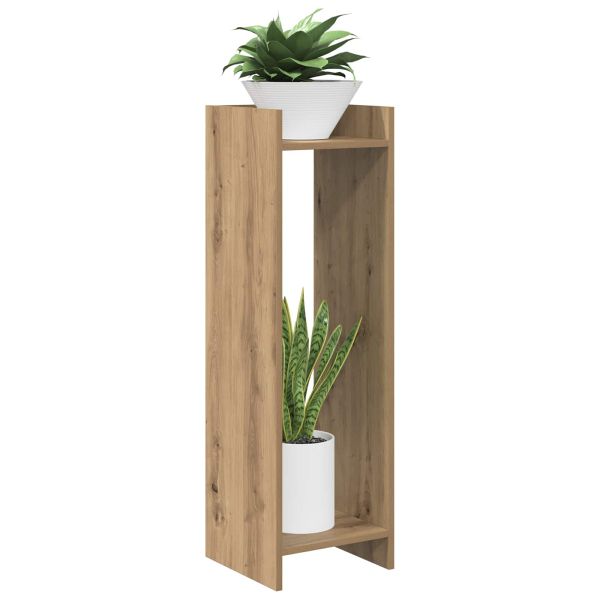 Стойка за растения с рафт 2 pcs Артизан Дъб 30 x 30 x 100 см