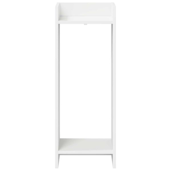 Стойка за растения с рафт 2 pcs Бял 30 x 30 x 80 cm