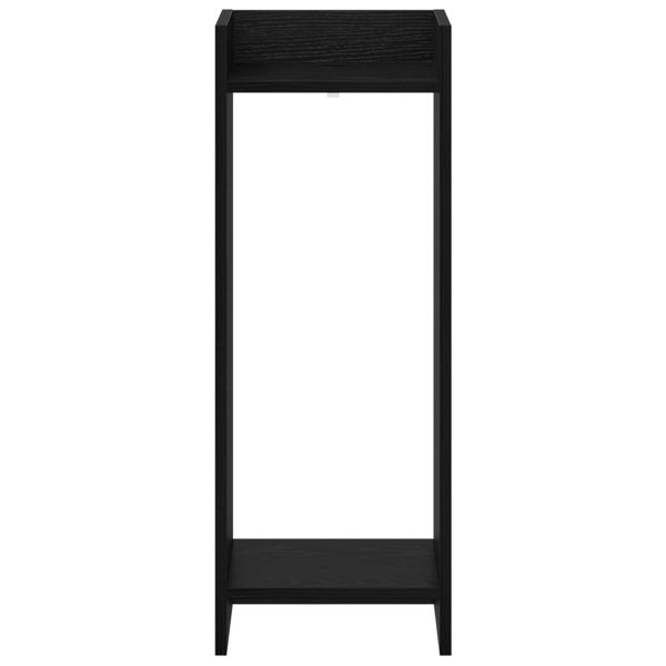 Стойка за растения с рафт 2 pcs Черен Дъб 30 x 30 x 80 cm