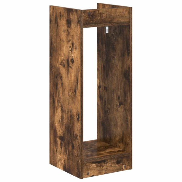 Стойка за растения с рафт 2 pcs Пушена Дъб 30 x 30 x 80 cm