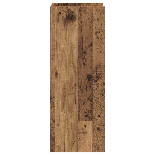 Стойка за растения с рафт 2 pcs Старо дърво 30 x 30 x 80 cm