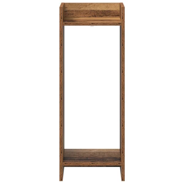 Стойка за растения с рафт 2 pcs Старо дърво 30 x 30 x 80 cm