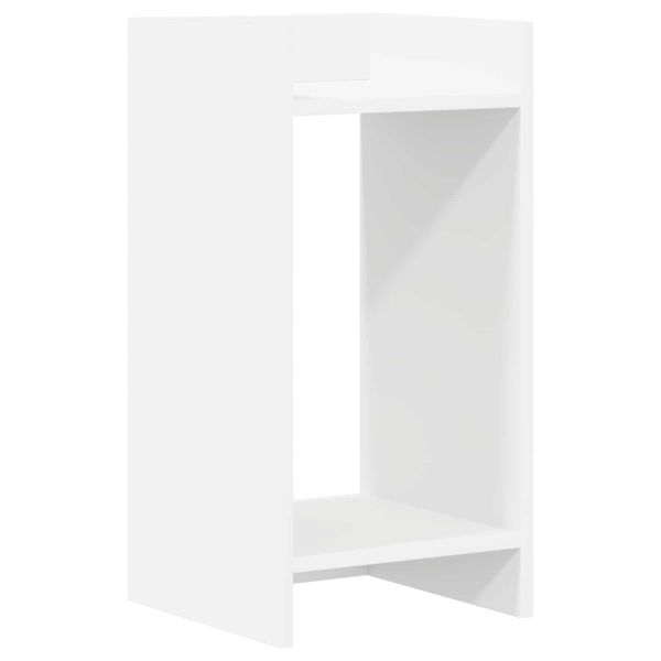 Стойка за растения с рафт Бял 30 x 30 x 60 cm