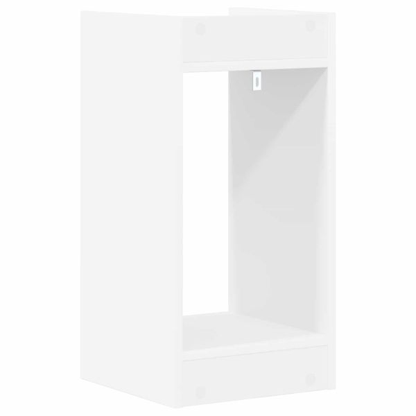 Стойка за растения с рафт 2 pcs Бял 30 x 30 x 60 cm