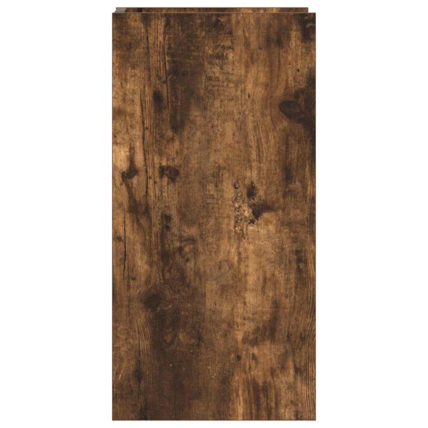Стойка за растения с рафт 2 pcs Пушена Дъб 30 x 30 x 60 cm