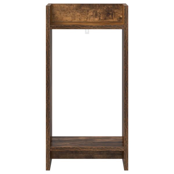Стойка за растения с рафт 2 pcs Пушена Дъб 30 x 30 x 60 cm