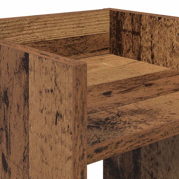 Стойка за растения с рафт 2 pcs Старо дърво 30 x 30 x 60 cm