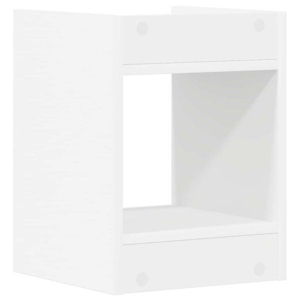 Стойка за растения с рафт 2 pcs Бял 30 x 30 x 40 cm