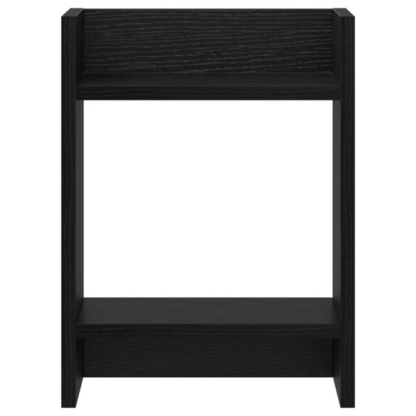 Стойка за растения с рафт 2 pcs Черен Дъб 30 x 30 x 40 cm