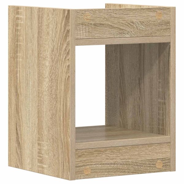 Стойка за растения с рафт 2 pcs Сонома дъб 30 x 30 x 40 cm
