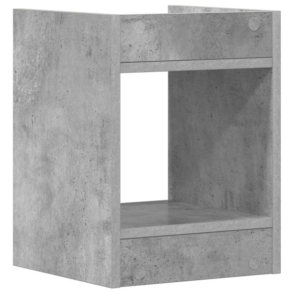 Стойка за растения с рафт 2 pcs Бетонно Сиво 30 x 30 x 40 cm