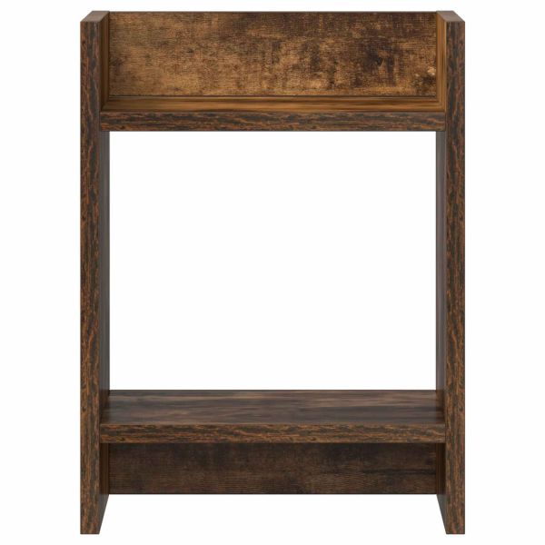 Стойка за растения с рафт 2 pcs Пушена Дъб 30 x 30 x 40 cm