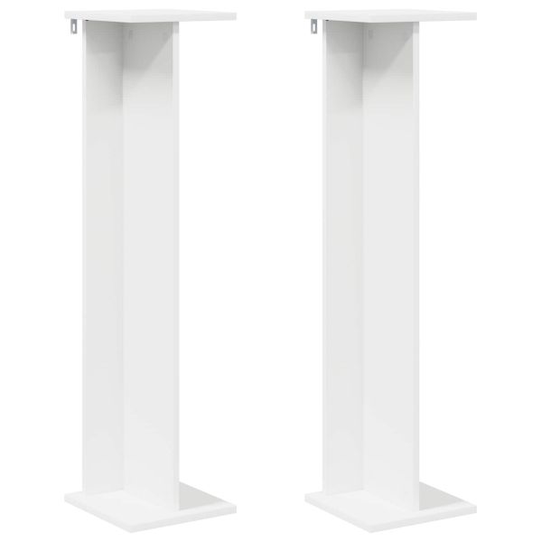 Стойка за растения 2 pcs Бял 25 x 25,5 x 100,5 см