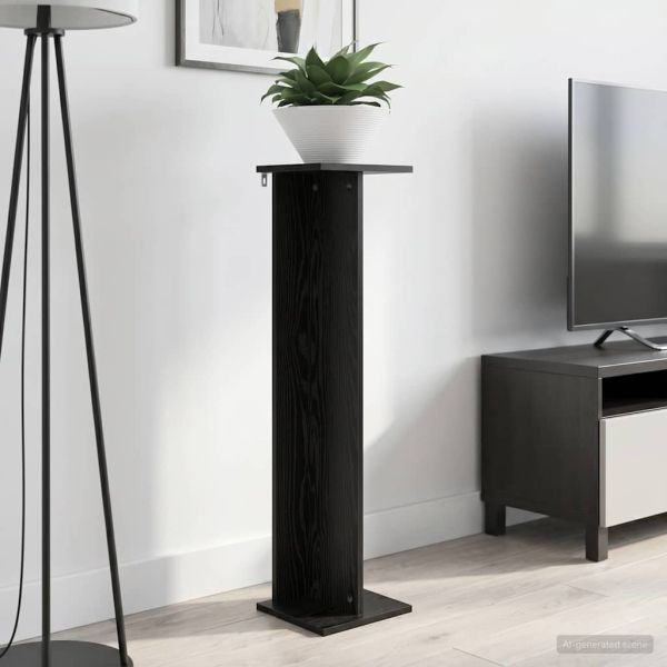 Стойка за растения Черен Дъб 25 x 25,5 x 100,5 см
